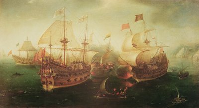 Batalla Naval, 1605 de Hendrick Cornelisz. Vroom